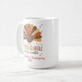 Mug Turquie Patchwork Gobble Jusqu'À Wobble Thankgivin (Devant gauche)