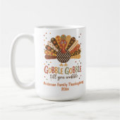 Mug Turquie Patchwork Gobble Jusqu'À Wobble Thankgivin (Gauche)