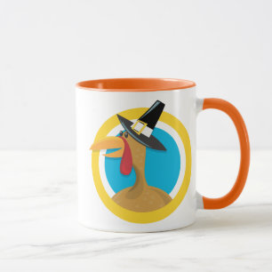 Mug Turquie pèlerine en bleu et jaune Cercle