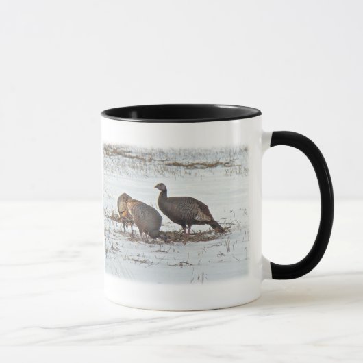 Mug Turquie sauvage en terrain neigeux (Droite)