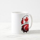 Mug Turquie Turc Drapeau canadien des racines d'arbre (Devant droit)