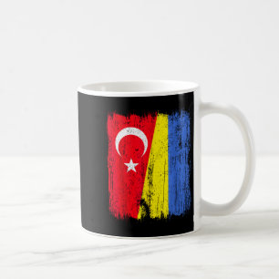 Mug Turquie Ukraine Demi-drapeau Héritage turc ukraini