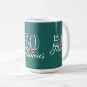 Mug Turquoise 50 et Fabuleux fête d'anniversaire (Devant droit)