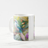 Mug Turquoise aile  crête blanche Imaginaire Oiseau (Devant gauche)