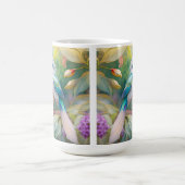 Mug Turquoise aile crête blanche Imaginaire Oiseau (Centre)