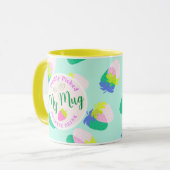 Mug Turquoise aux fraises (Devant gauche)