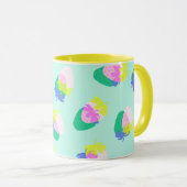 Mug Turquoise aux fraises (Devant droit)