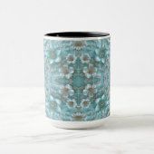Mug Turquoise blanc floral (Centre)