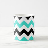Mug Turquoise Blanc Noir Zigzag (Centre)