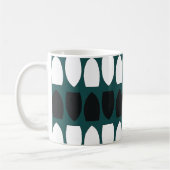 Mug Turquoise Bleu Blanc Noir Géométrique Abstrait (Gauche)