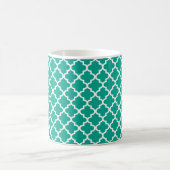 Mug Turquoise bleu marocain carrelage géométrique chic (Centre)