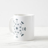 Mug Turquoise bleu moderne Noël scandinave Flèche de n (Devant gauche)