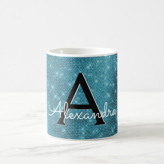 Mug Turquoise Blue Sparkle (Centre)