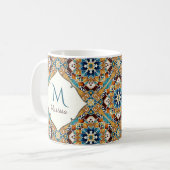 Mug Turquoise brun talavera bridesservatrices cadeaux (Devant gauche)