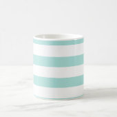 Mug Turquoise Clair et Rayures Horizontales Larges Bla (Centre)
