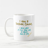 Mug turquoise de chef de castor (Gauche)