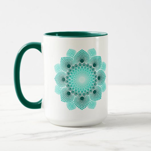 Mug Turquoise Dot Mandala (Gauche)
