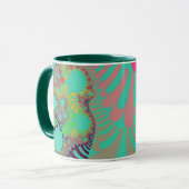 Mug Turquoise et rose (Devant gauche)