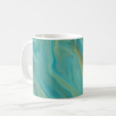 Mug Turquoise et Sandy Brown persiennes Marbre Art (Devant gauche)
