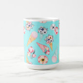 Mug Turquoise Été Fun Flower Ice Cream Cone - Motif (Centre)