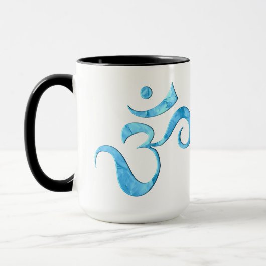 Mug Turquoise Étincelle Om (Gauche)
