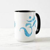 Mug Turquoise Étincelle Om (Devant droit)