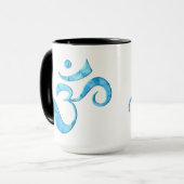 Mug Turquoise Étincelle Om (Devant gauche)
