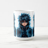 Mug Turquoise Force : Garçon Manga de Style Anime (Centre)