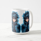 Mug Turquoise Force : Garçon Manga de Style Anime (Devant droit)