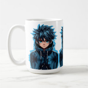 Mug Turquoise Force : Garçon Manga de Style Anime