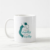 Mug Turquoise Je Sens Knitty, Oh Tellement Knitty (Gauche)