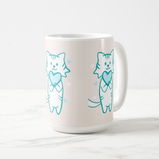 Mug Turquoise Kitty (Devant droit)