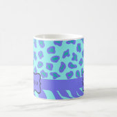 Mug Turquoise & Lavender Zebra & Cheetah Customisé (Centre)