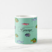 Mug Turquoise légère de poissons (Centre)
