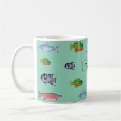 Mug Turquoise légère de poissons (Gauche)