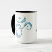 Mug Turquoise Marbré Om (Devant gauche)