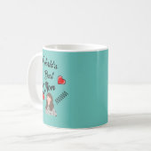 Mug Turquoise Monde Meilleure Maman Fête des mères Mus (Devant gauche)