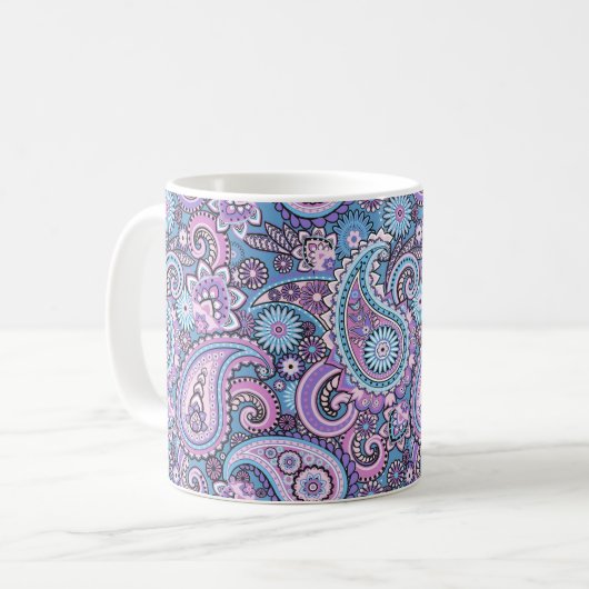 Mug Turquoise Paisley (Devant gauche)