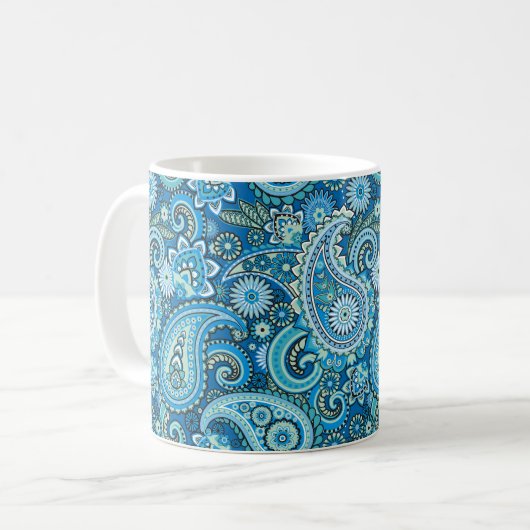 Mug Turquoise Paisley (Devant gauche)