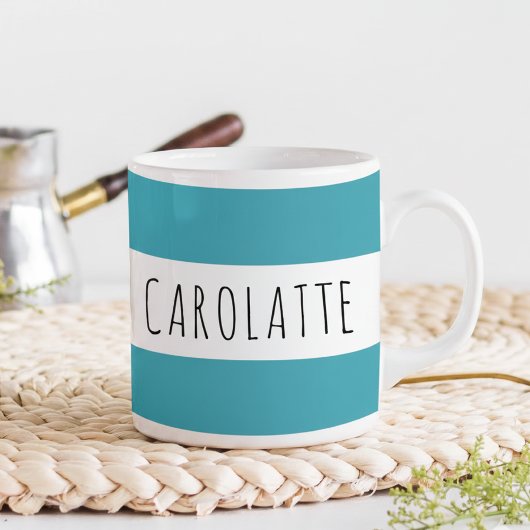 Mug Turquoise personnalisé avec nom