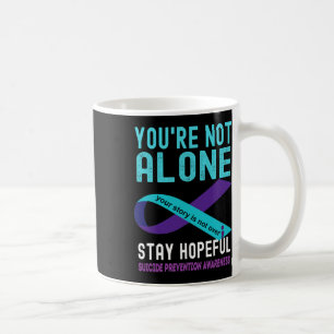 Mug Turquoise Purple Ribbon Support Prévention du suic