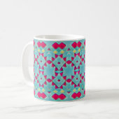 Mug Turquoise, Rouge et Jaune Patiné Sud-Ouest (Devant gauche)