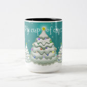 Mug turquoise Snowy Christmas Tree (Centre)