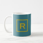 Mug Turquoise Solid Color Plain Personnel (Gauche)