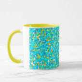 Mug Turquoise Vert Bleu Jaune Abstrait Motif (Gauche)