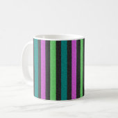 Mug Turquoise, Vert citron, Parties scintillant rose c (Devant gauche)