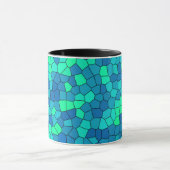 Mug Turquoise Vert Cyan Bleu Motif (Centre)