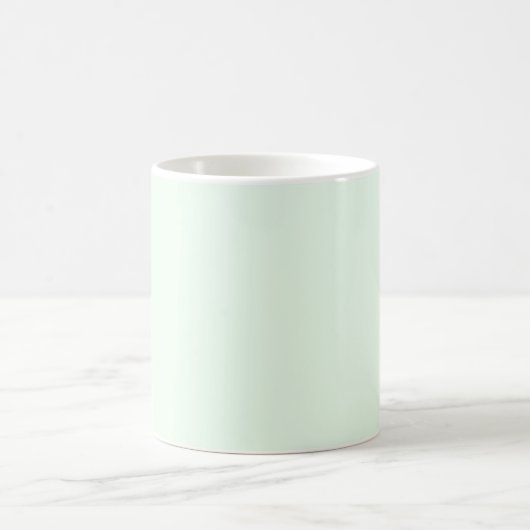 Mug Turquoise Vert Doux Pale Blanc Pastel Couleur Soli (Centre)