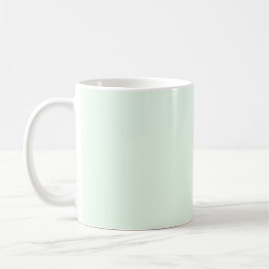 Mug Turquoise Vert Doux Pale Blanc Pastel Couleur Soli (Gauche)
