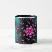 Mug Turquoises arroses florales (Centre)